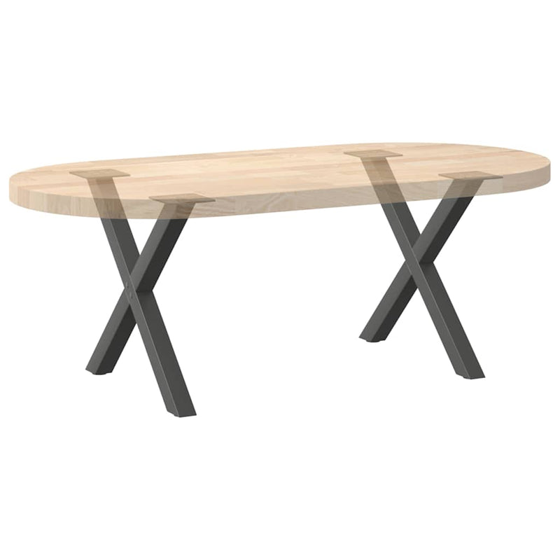 Picioare pentru măsuță de cafea în formă de X, 2 buc., antracit, 60x(42-43) cm, oțel