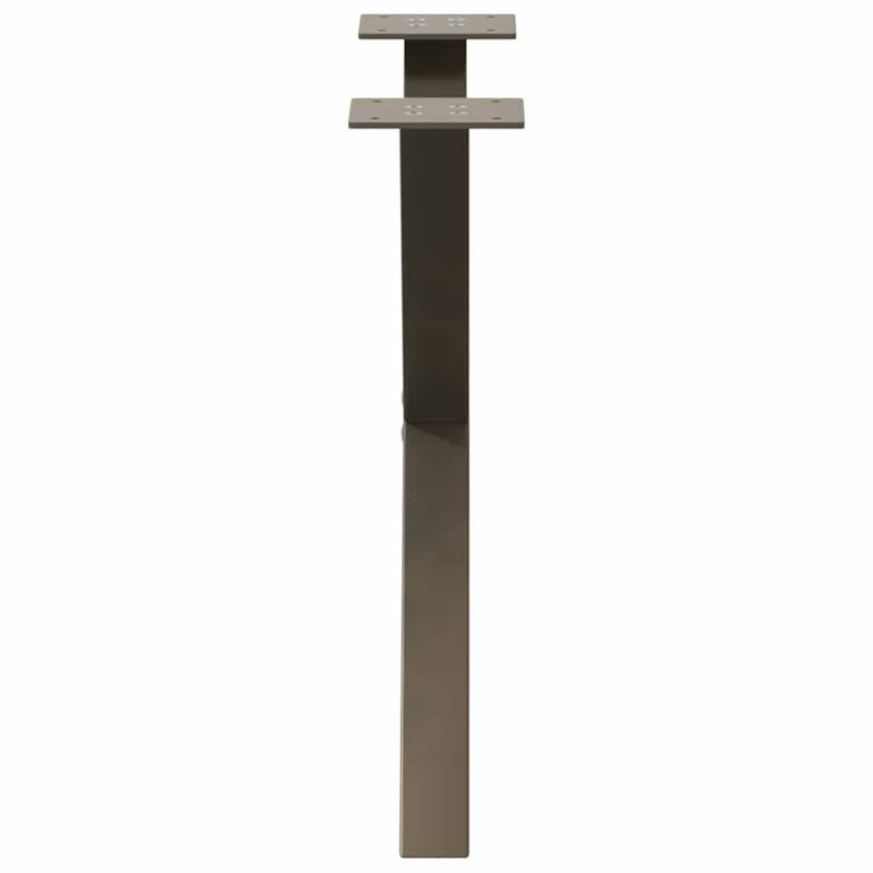 Picioare pentru masă de cafea în formă de X, 2 buc., oțel natural, 60 x (42-43) cm