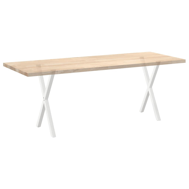Picioare de masă în formă de X, 2 buc., alb, 50x(72-73) cm, oțel