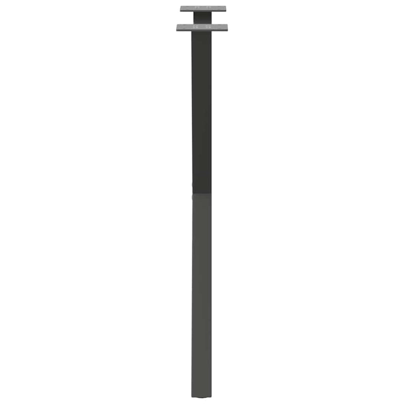 Picioare de masă în formă de X, 2 buc., antracit, 57x(72-73) cm, oțel