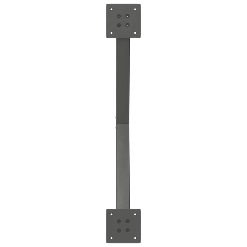 Picioare de masă în formă de X, 2 buc., antracit, 80x(72-73) cm, oțel