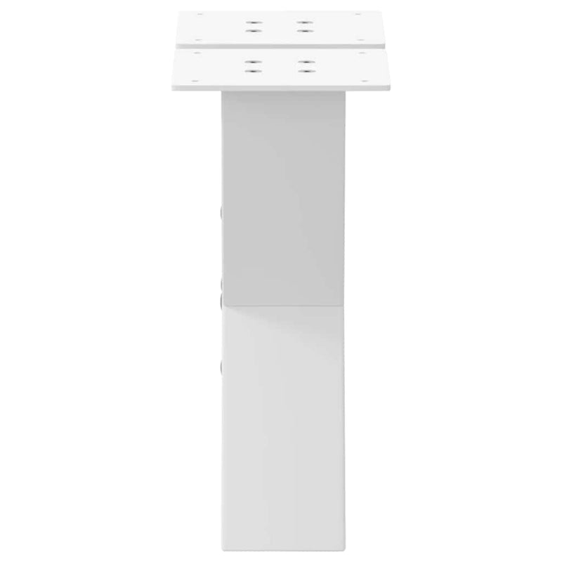 Picioare pentru măsuță de cafea în formă de X, 2 buc., alb, 30x(30-31) cm, oțel
