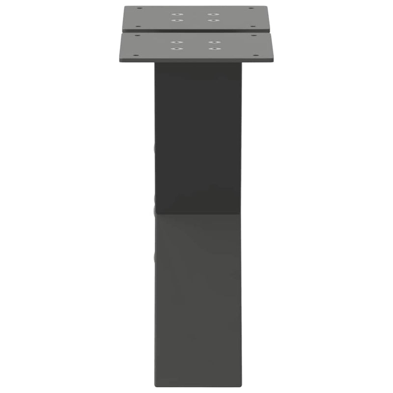 Picioare pentru măsuță de cafea în formă de X, 2 buc., antracit, 30x(30-31) cm, oțel