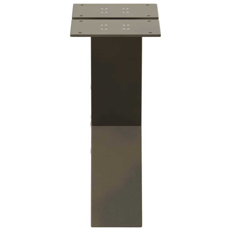 Picioare pentru măsuță de cafea în formă de X, 2 buc., oțel natural, 30x(30-31) cm