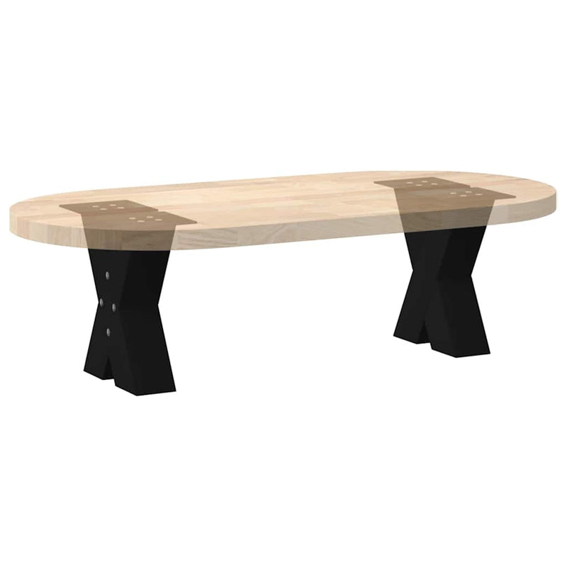 Picioare pentru măsuță de cafea în formă de X, 2 buc., negru, 40x(30-31) cm, oțel