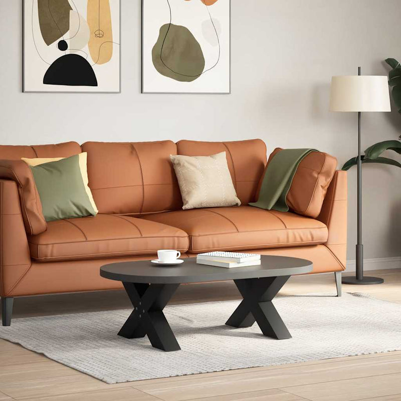 Picioare pentru măsuță de cafea în formă de X, 2 buc., negru, 50x(30-31) cm, oțel