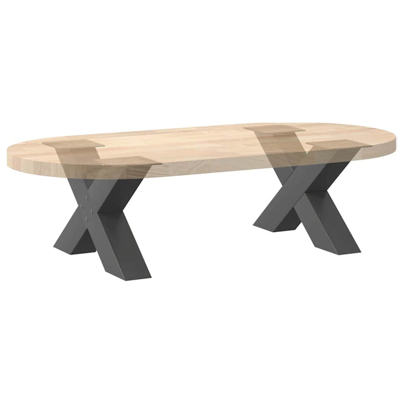 Picioare pentru măsuță de cafea în formă de X, 2 buc., antracit, 60x(30-31) cm, oțel