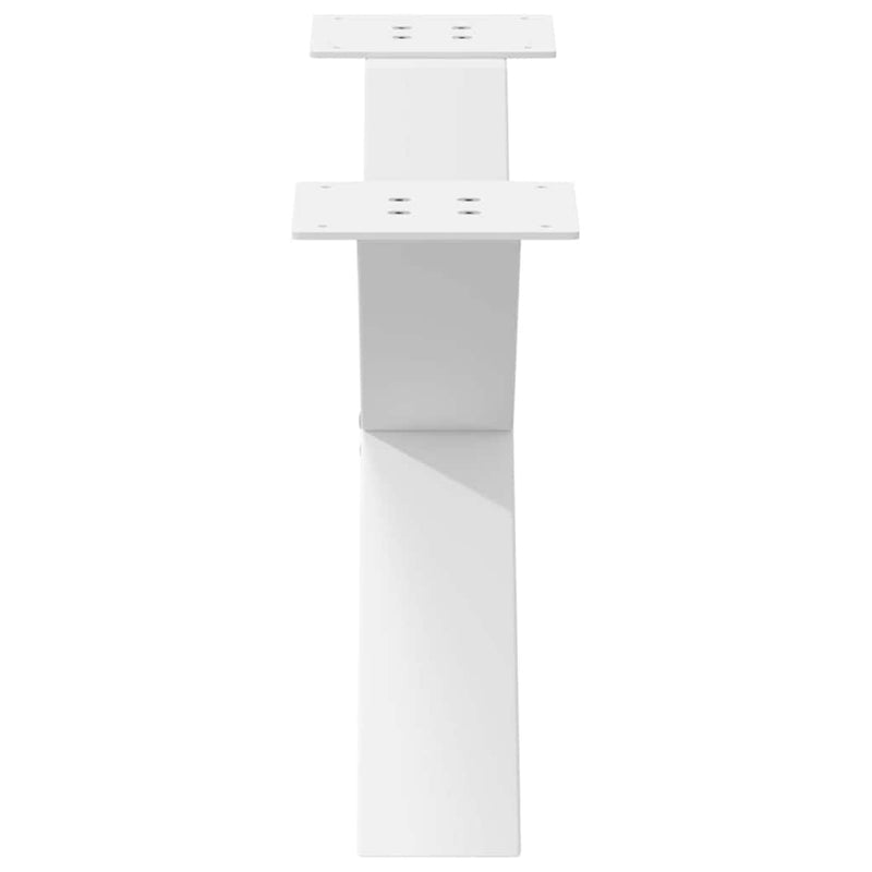Picioare pentru măsuță de cafea în formă de X, 2 buc., alb, 70x(30-31) cm, oțel