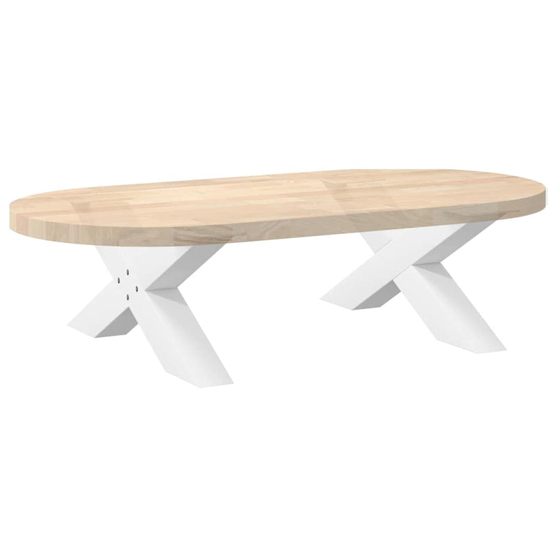 Picioare pentru măsuță de cafea în formă de X, 2 buc., alb, 70x(30-31) cm, oțel