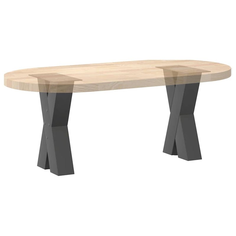 Picioare pentru măsuță de cafea în formă de X, 2 buc., antracit, 28x(42-43) cm, oțel