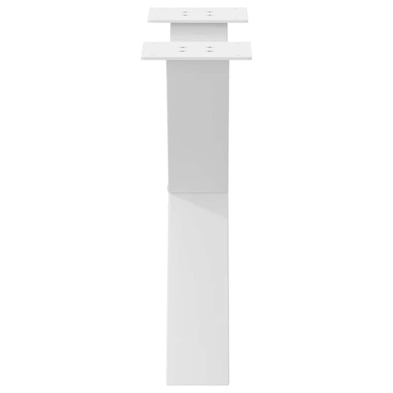 Picioare pentru măsuță de cafea în formă de X, 2 buc., alb, 60x(42-43) cm, oțel