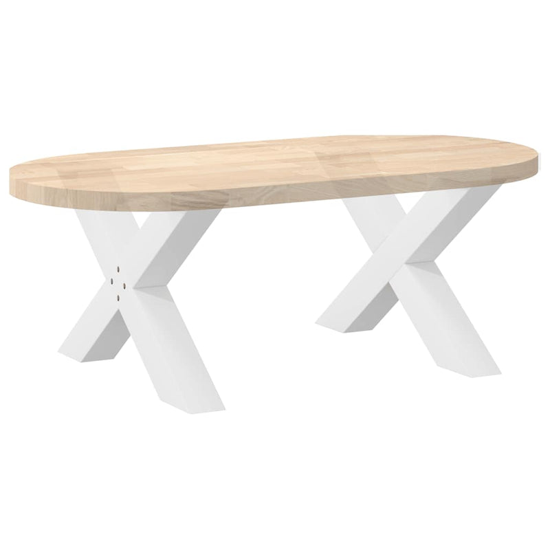 Picioare pentru măsuță de cafea în formă de X, 2 buc., alb, 70x(42-43) cm, oțel
