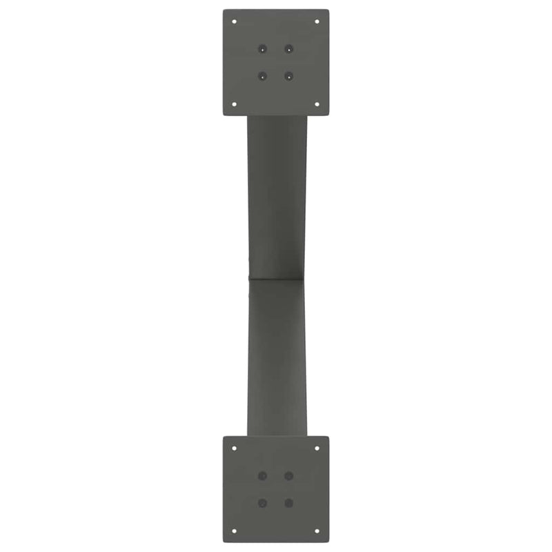 Picioare de masă în formă de X, 2 buc., antracit, 80x(72-73) cm, oțel