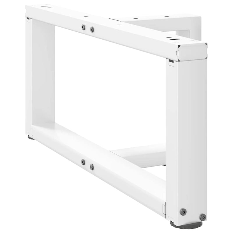 Picioare pentru măsuță de cafea în formă de T, 2 buc., alb, 60x25x(30-31) cm, oțel