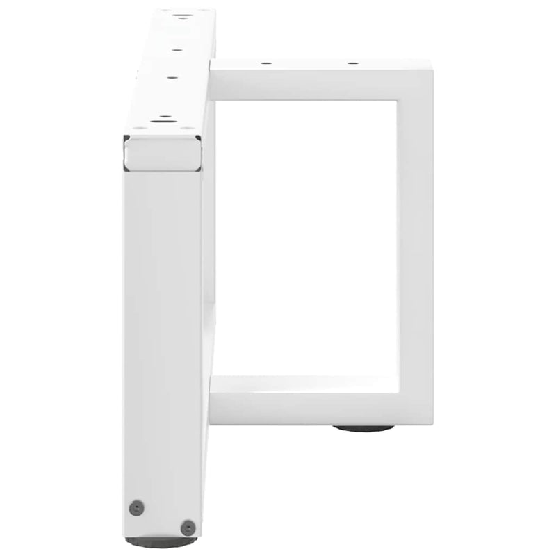 Picioare pentru măsuță de cafea în formă de T, 2 buc., alb, 60x25x(30-31) cm, oțel