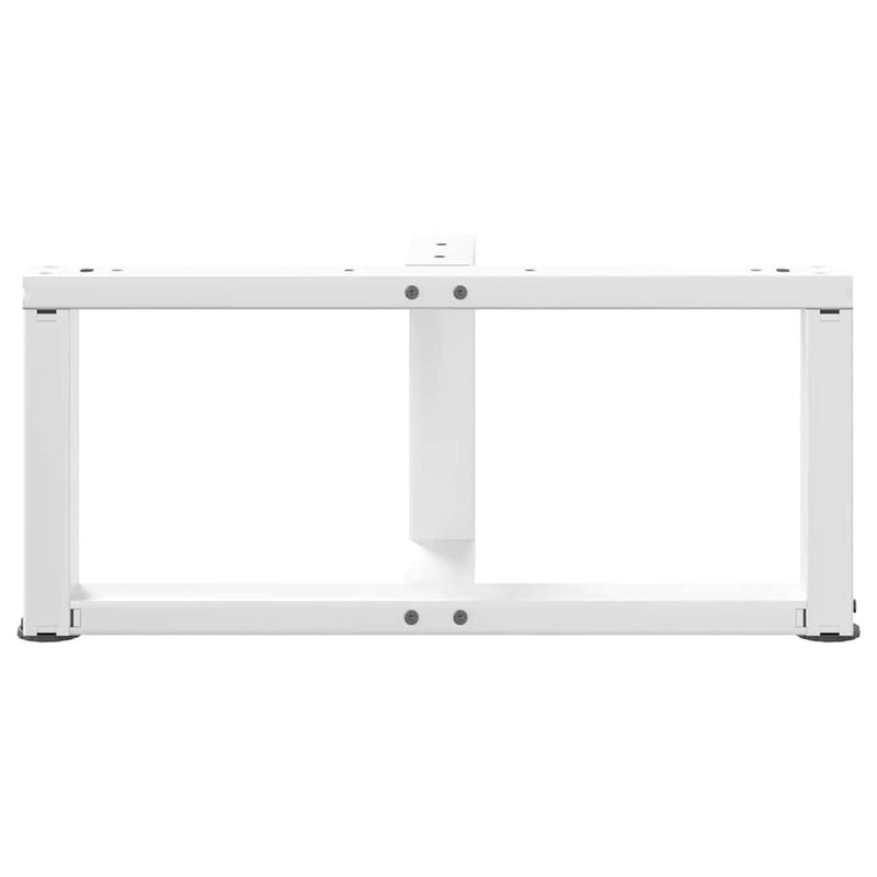 Picioare pentru măsuță de cafea în formă de T, 2 buc., alb, 60x25x(30-31) cm, oțel