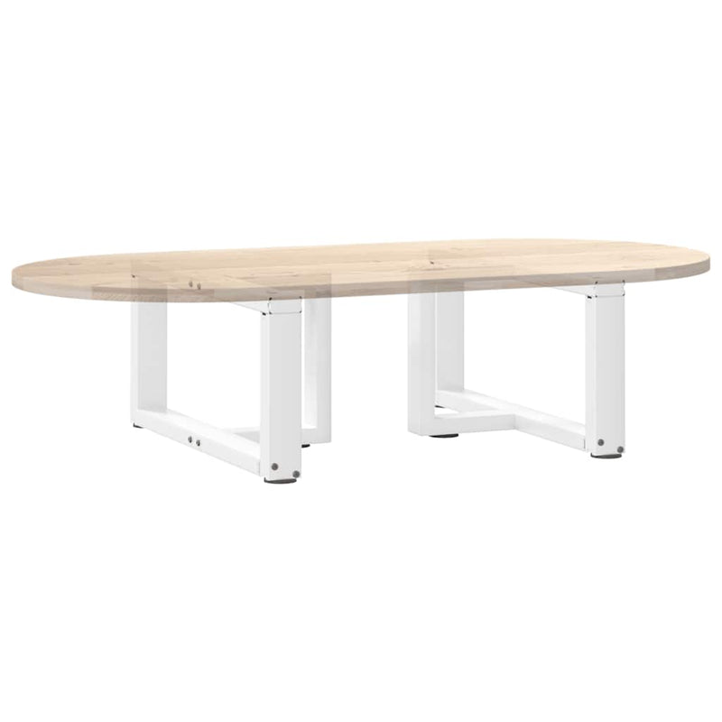 Picioare pentru măsuță de cafea în formă de T, 2 buc., alb, 60x25x(30-31) cm, oțel