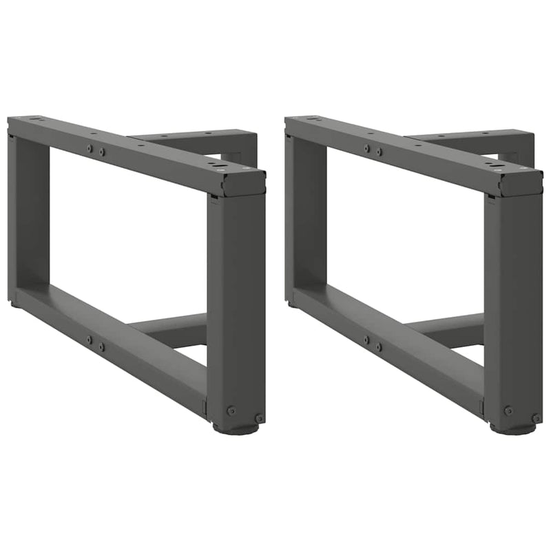 Picioare pentru măsuță de cafea în formă de T, 2 buc., antracit, 60x25x(30-31) cm, oțel