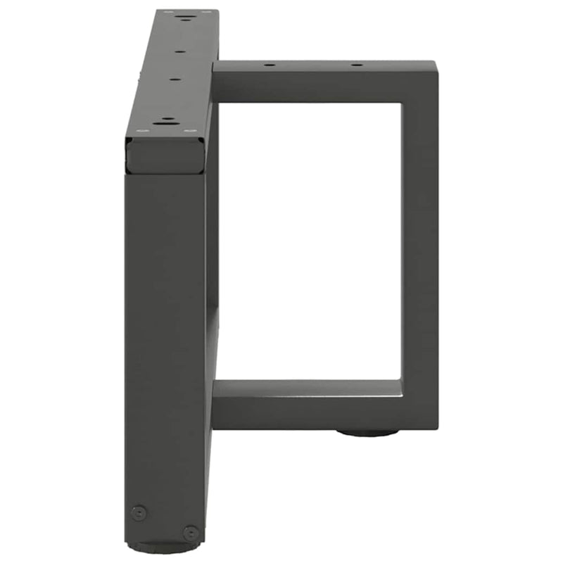 Picioare pentru măsuță de cafea în formă de T, 2 buc., antracit, 60x25x(30-31) cm, oțel