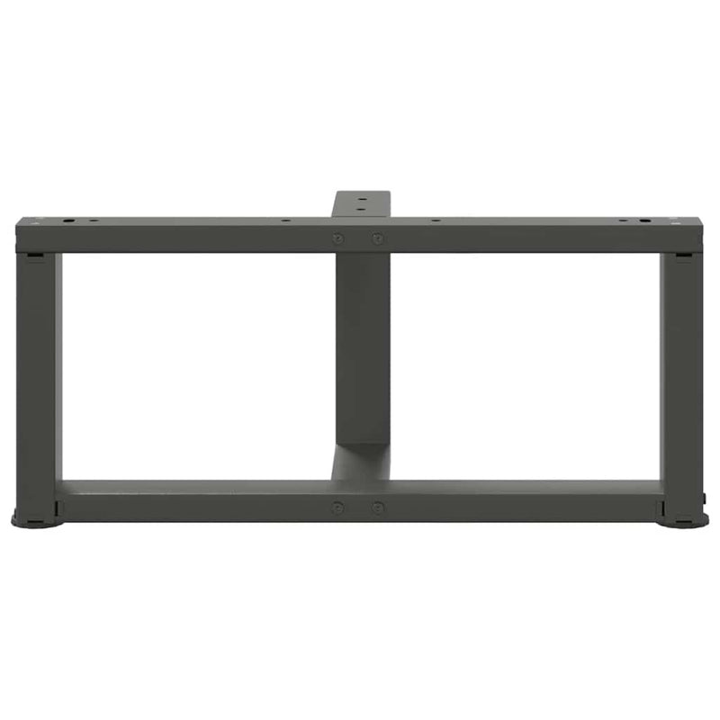Picioare pentru măsuță de cafea în formă de T, 2 buc., antracit, 60x25x(30-31) cm, oțel