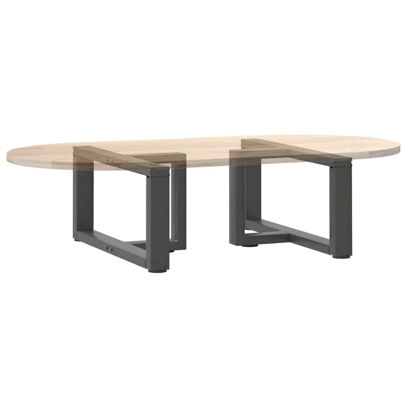 Picioare pentru măsuță de cafea în formă de T, 2 buc., antracit, 60x25x(30-31) cm, oțel