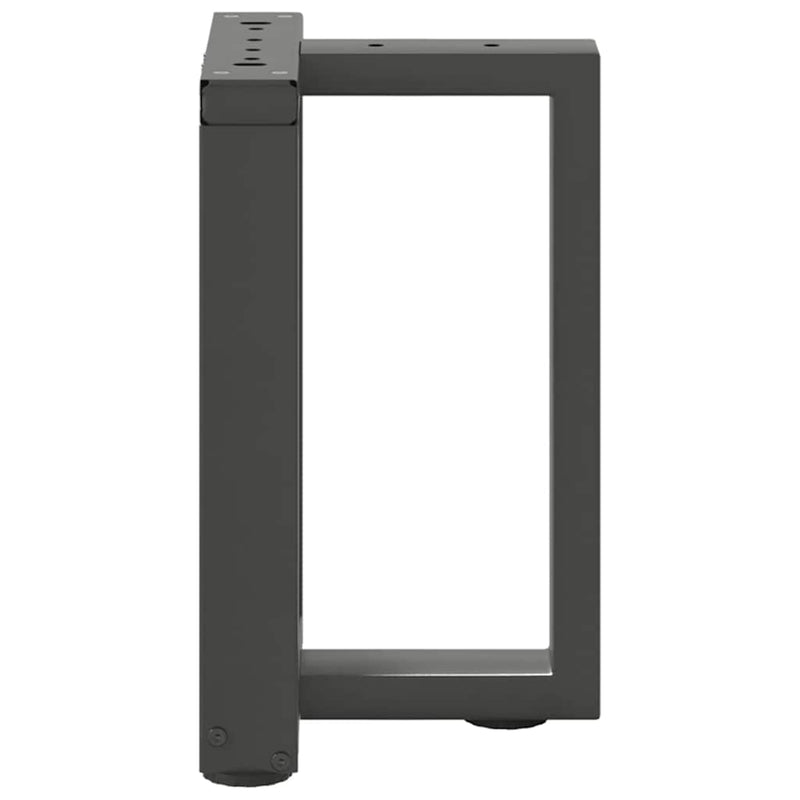 Picioare pentru măsuță de cafea în formă de T, 2 buc., antracit, 28x25x(42-43) cm, oțel
