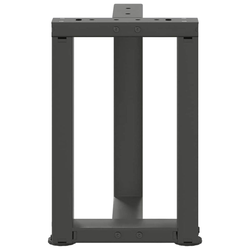 Picioare pentru măsuță de cafea în formă de T, 2 buc., antracit, 28x25x(42-43) cm, oțel