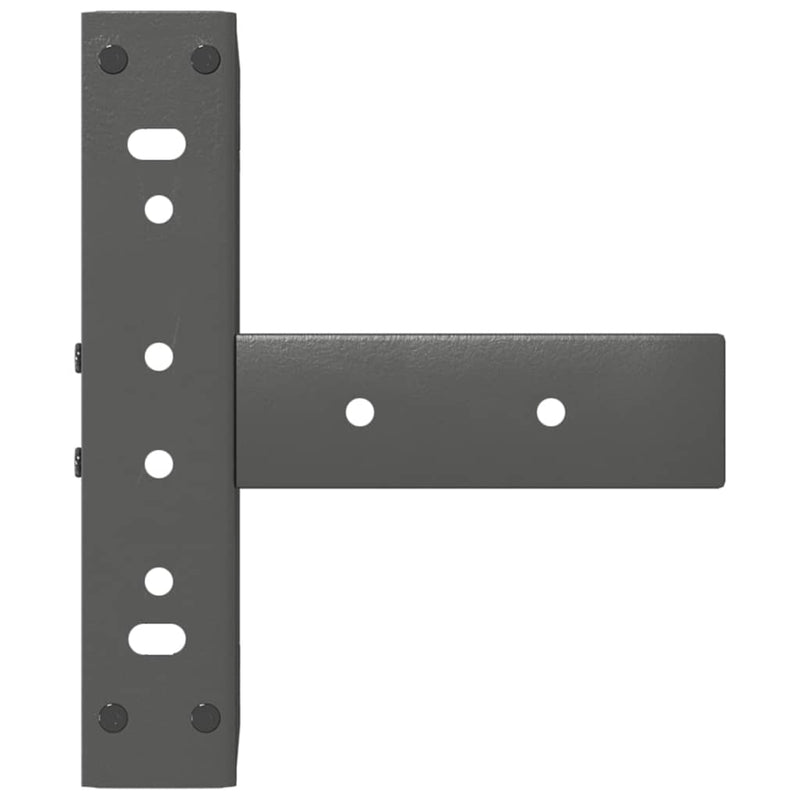 Picioare pentru măsuță de cafea în formă de T, 2 buc., antracit, 28x25x(42-43) cm, oțel