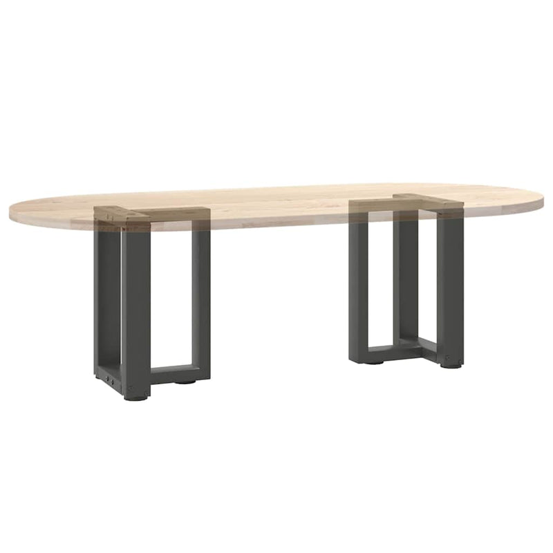 Picioare pentru măsuță de cafea în formă de T, 2 buc., antracit, 28x25x(42-43) cm, oțel