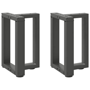 Picioare pentru măsuță de cafea în formă de T, 2 buc., antracit, 38x25x(42-43) cm, oțel