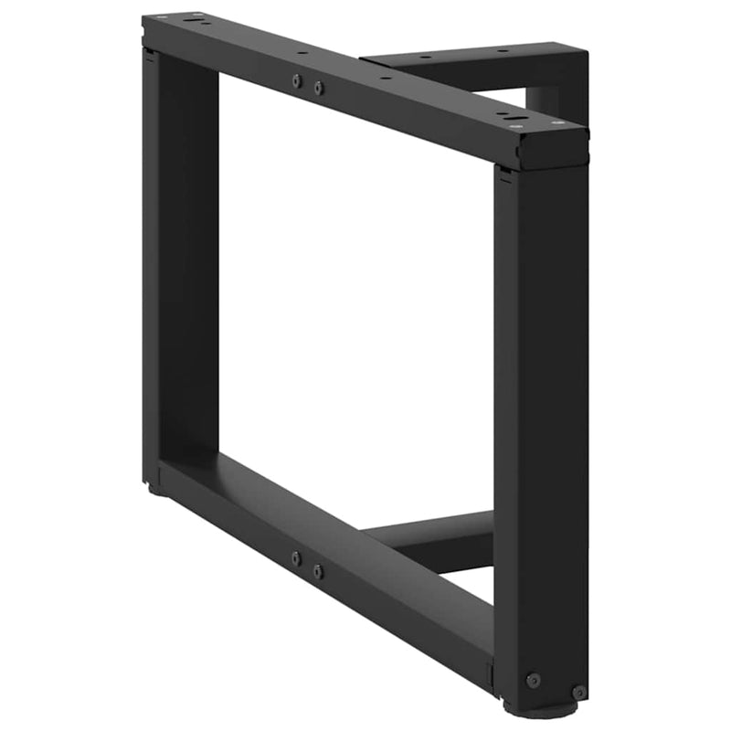 Picioare pentru măsuță de cafea în formă de T, 2 buc., negru, 60x25x(42-43) cm, oțel