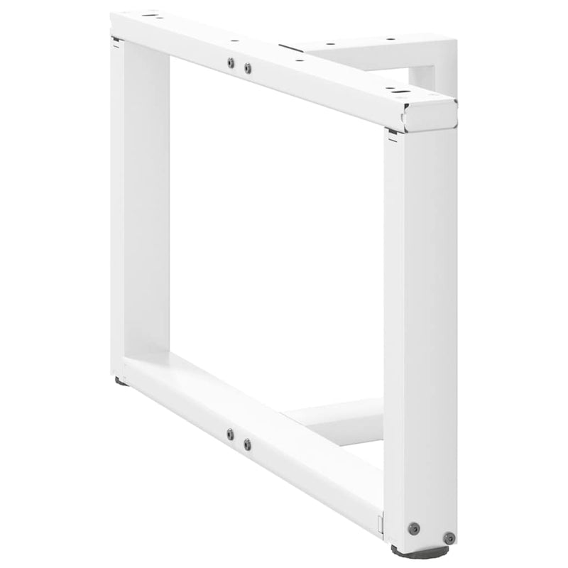 Picioare pentru măsuță de cafea în formă de T, 2 buc., alb, 60x25x(42-43) cm, oțel