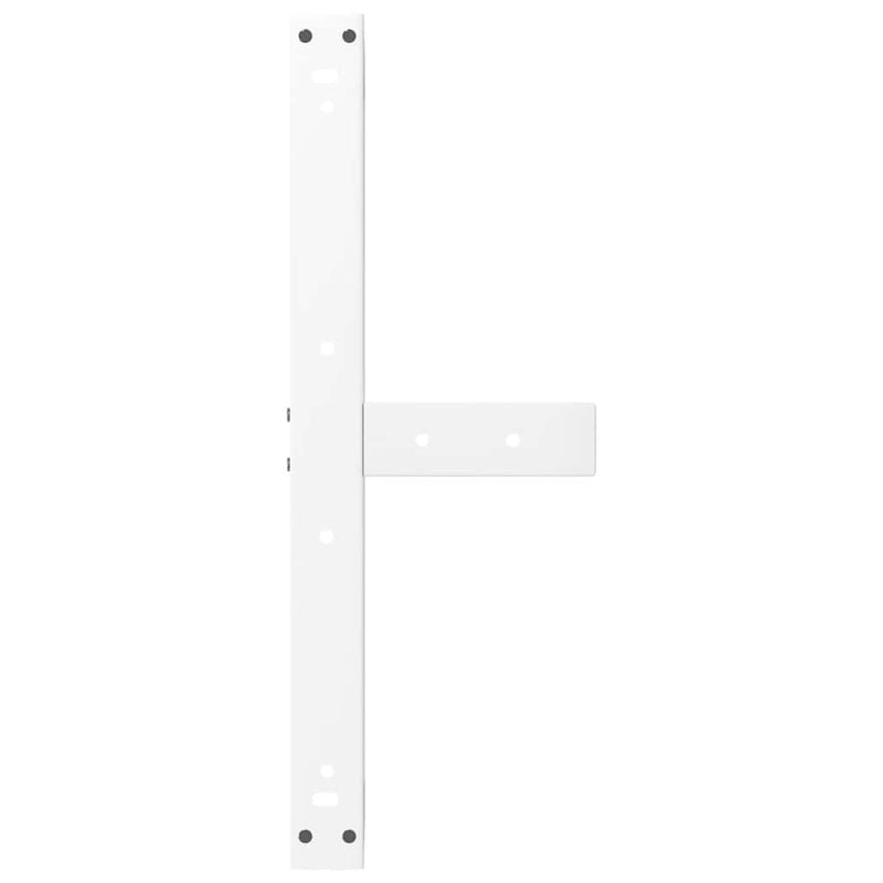 Picioare pentru măsuță de cafea în formă de T, 2 buc., alb, 60x25x(42-43) cm, oțel