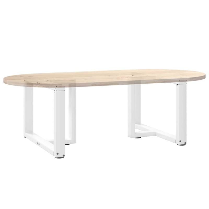 Picioare pentru măsuță de cafea în formă de T, 2 buc., alb, 60x25x(42-43) cm, oțel