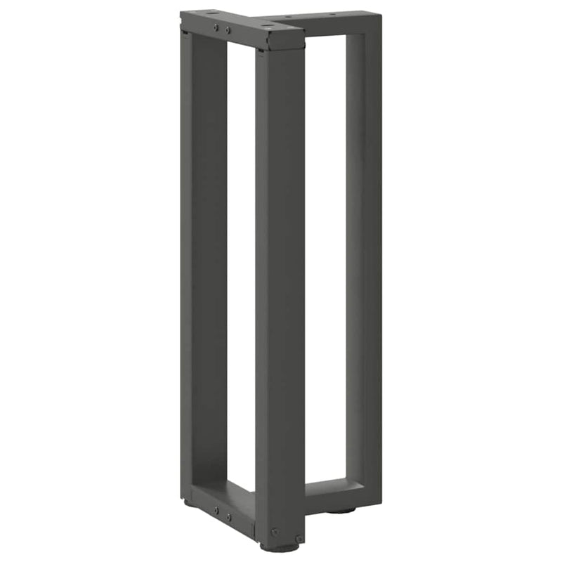 Picioare de masă consolă în formă de T, 2 buc., antracit, 25x28x(72-73) cm, oțel