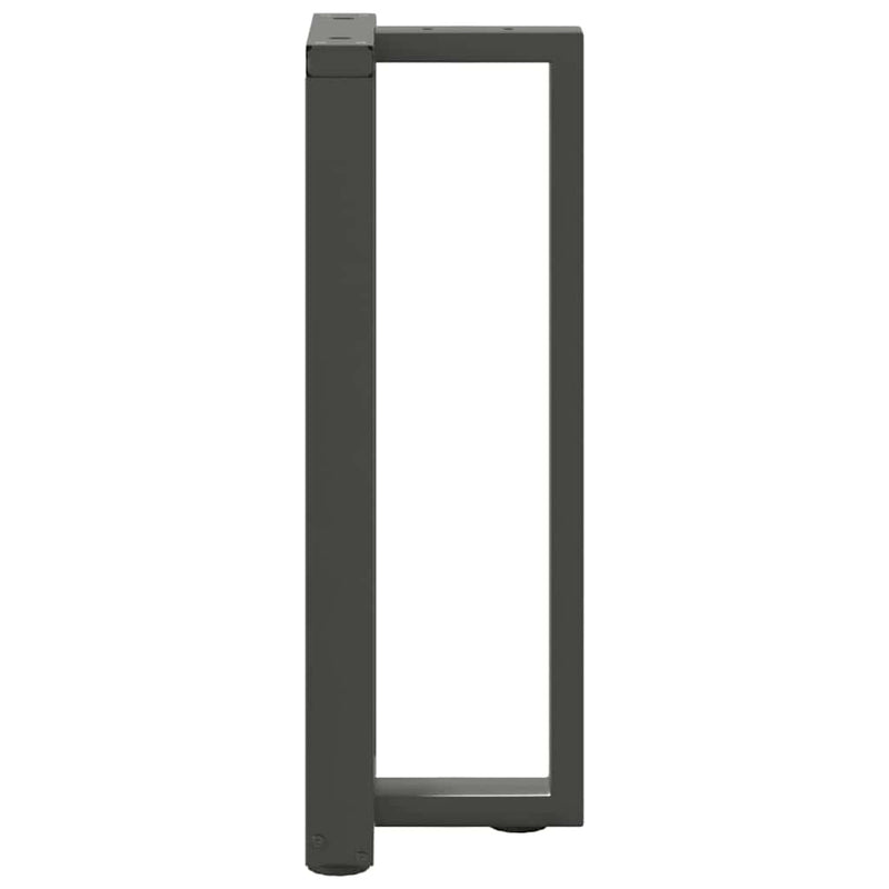 Picioare de masă consolă în formă de T, 2 buc., antracit, 25x28x(72-73) cm, oțel