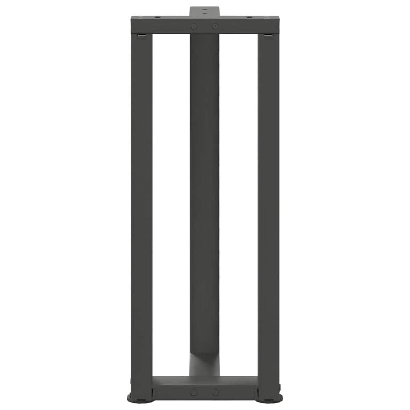 Picioare de masă consolă în formă de T, 2 buc., antracit, 25x28x(72-73) cm, oțel