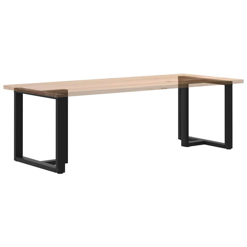 Picioare de masă în formă de T, 2 buc., negru, 70x35x(72-73) cm, oțel