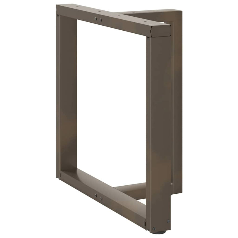 Picioare de masă în formă de T, 2 buc., negru, 70x35x(72-73) cm, oțel