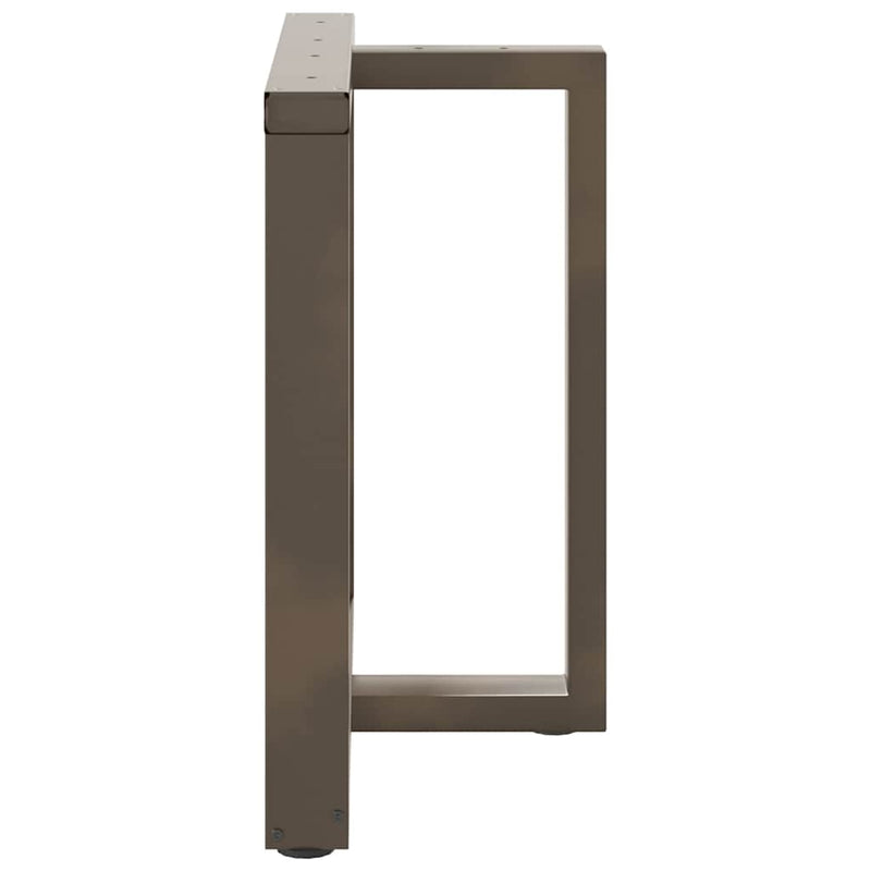 Picioare de masă în formă de T, 2 buc., negru, 70x35x(72-73) cm, oțel