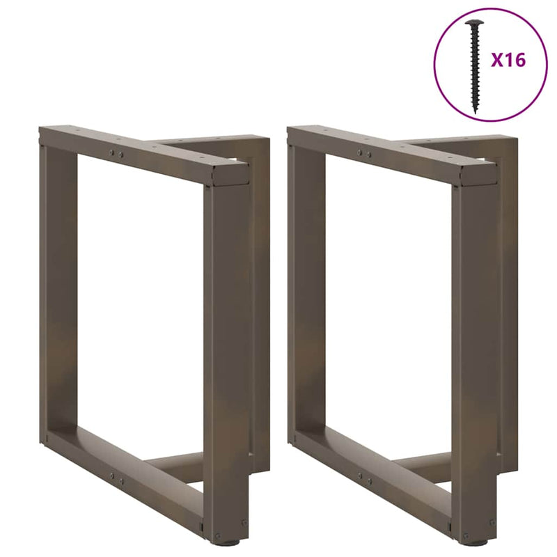 Picioare de masă în formă de T, 2 buc., negru, 70x35x(72-73) cm, oțel