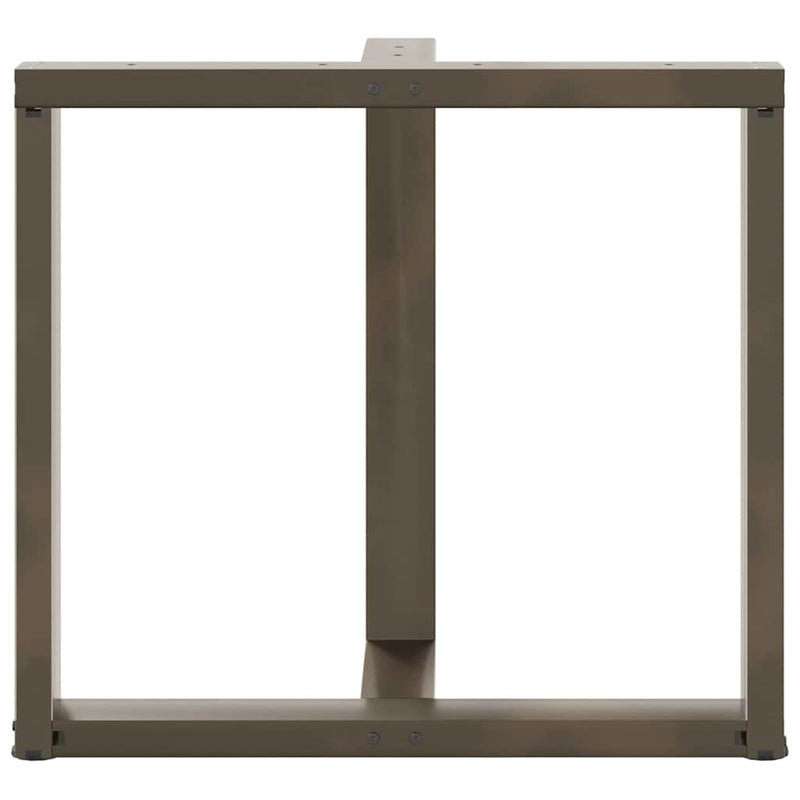 Picioare de masă în formă de T, 2 buc., negru, 70x35x(72-73) cm, oțel