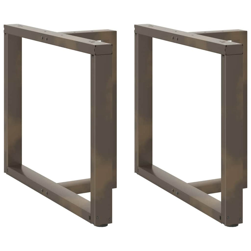 Picioare de masă în formă de T, 2 buc., negru, 100x35x(72-73) cm, oțel