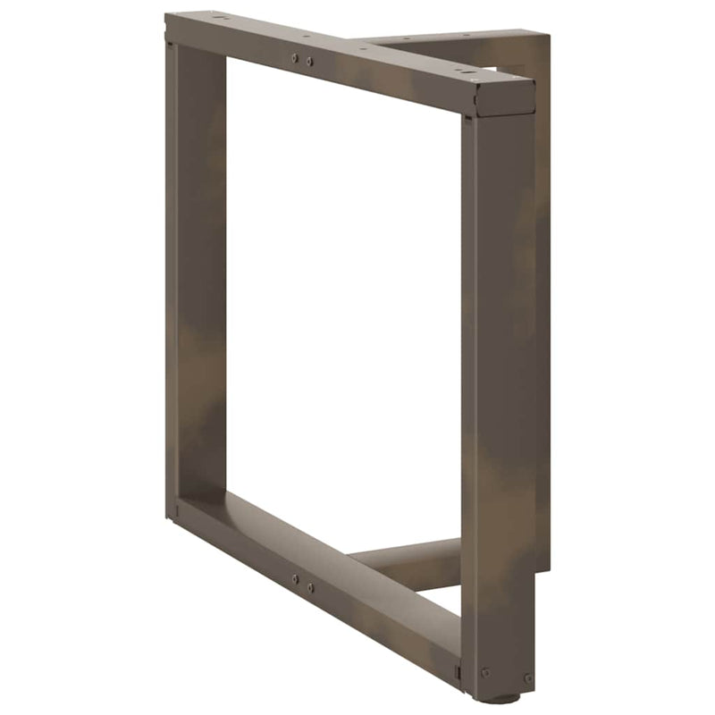 Picioare de masă în formă de T, 2 buc., negru, 100x35x(72-73) cm, oțel
