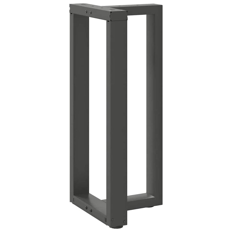 Picioare de masă de bar în formă de T, 2 buc., antracit, 40x35x(90-91) cm, oțel
