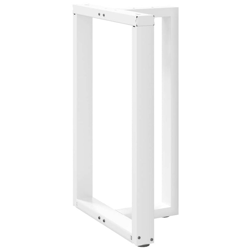 Picioare de masă de bar în formă de T, 2 buc., alb, 60x35x(90-91) cm, oțel