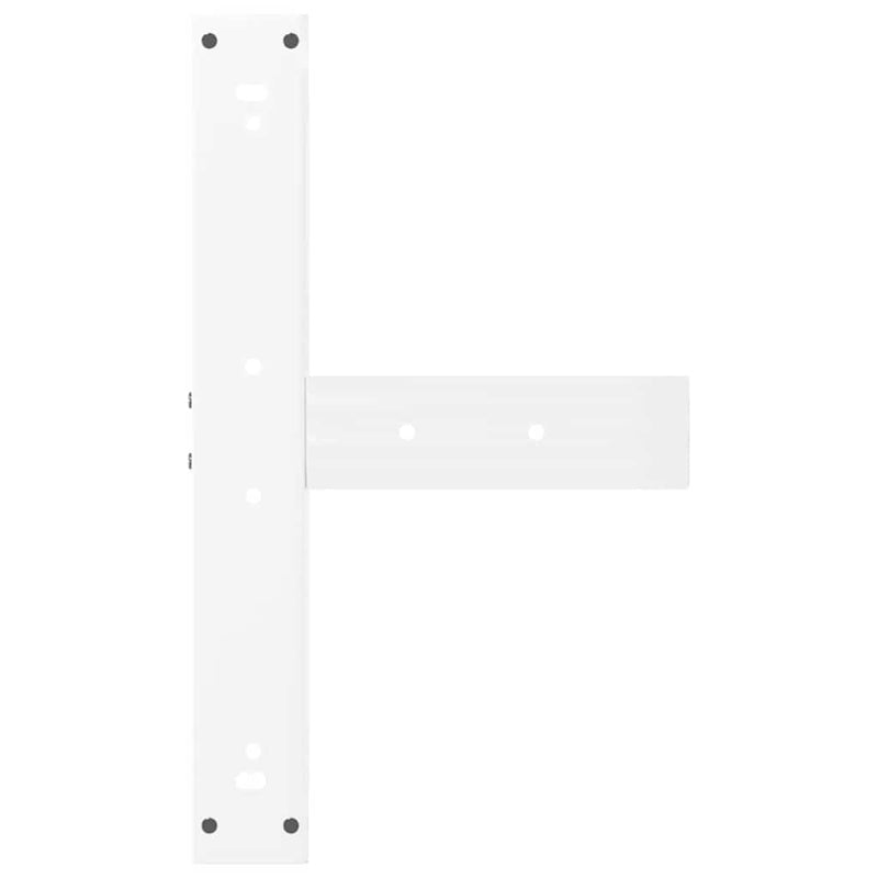 Picioare de masă de bar în formă de T, 2 buc., alb, 60x35x(90-91) cm, oțel