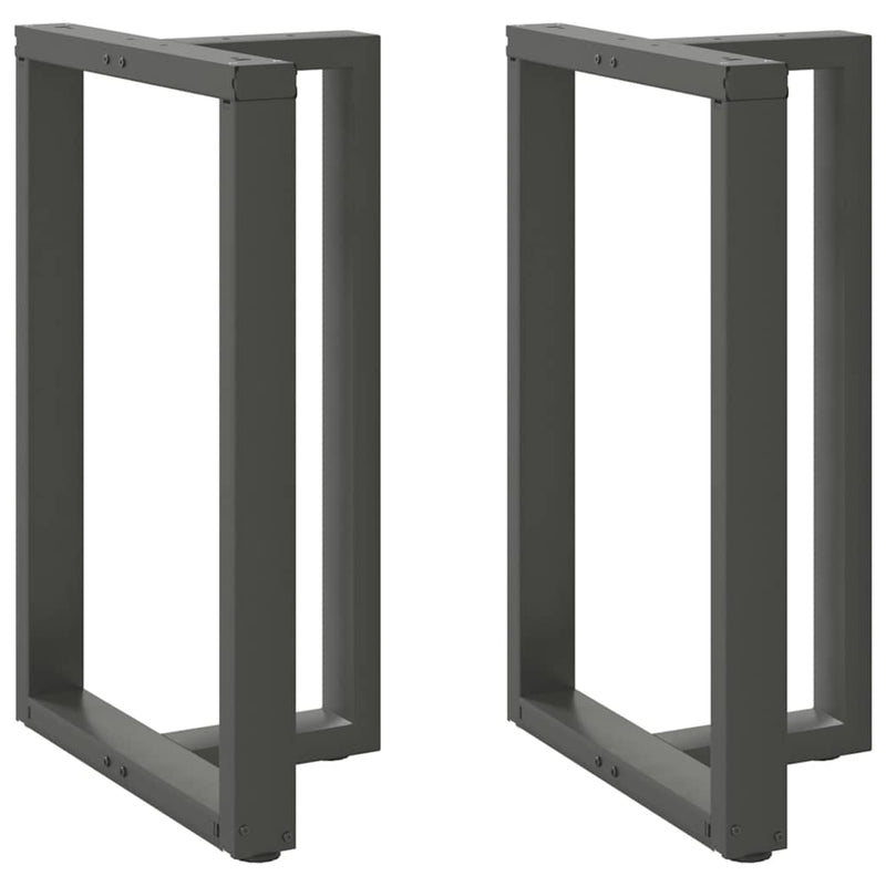 Picioare de masă de bar în formă de T, 2 buc., antracit, 60x35x(90-91) cm, oțel