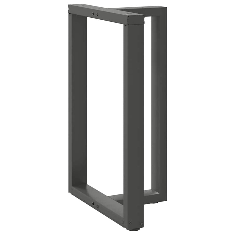 Picioare de masă de bar în formă de T, 2 buc., antracit, 60x35x(90-91) cm, oțel