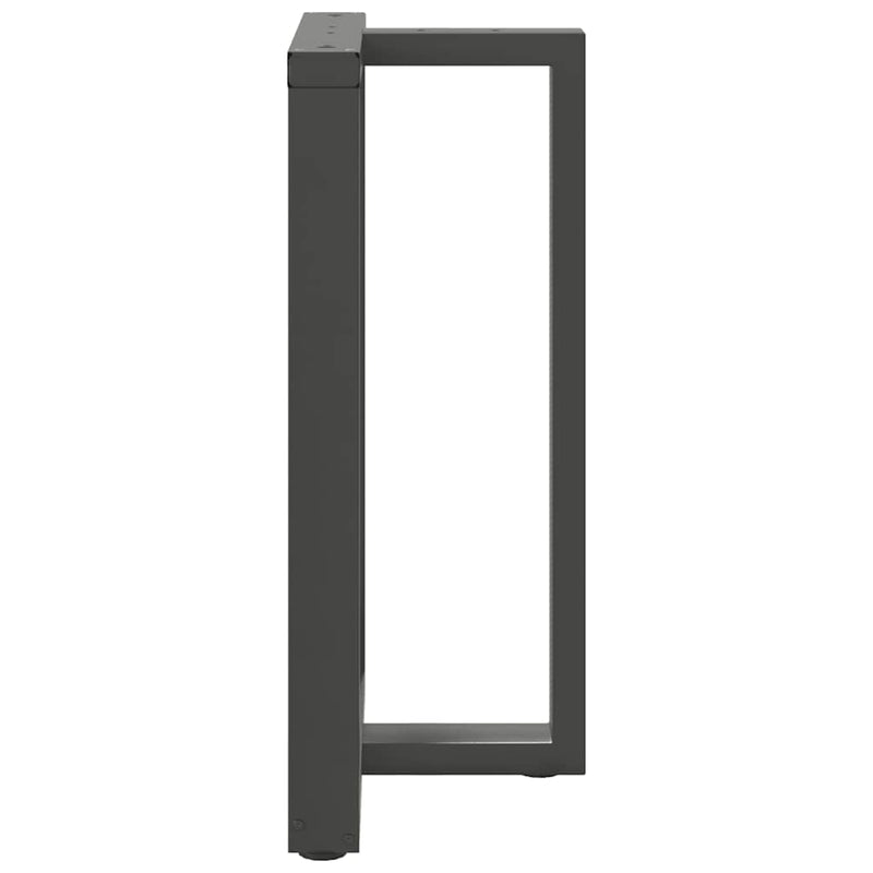 Picioare de masă de bar în formă de T, 2 buc., antracit, 60x35x(90-91) cm, oțel